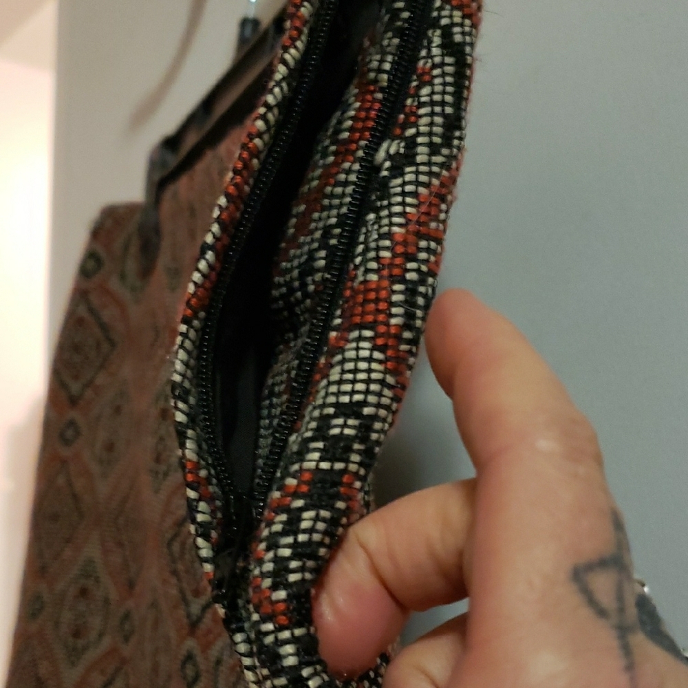 H&M Boho Diamond Pattern lined Mini Skirt - Picture 3 of 5
